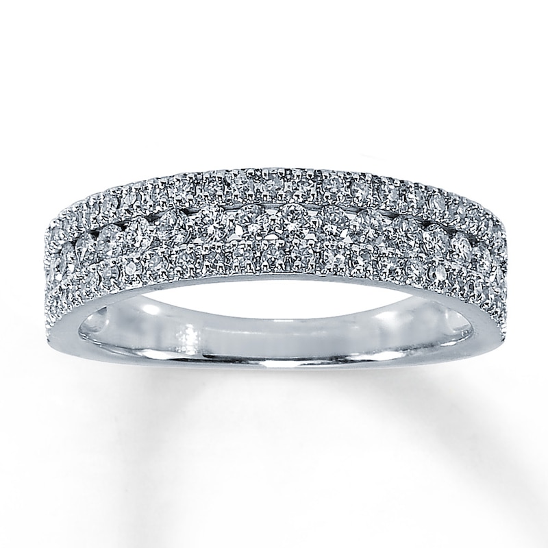 Main Image 1 of Previously Owned Diamond Anniversary Ring 1/2 ct tw 14K White Gold