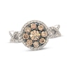 Previously Owned Le Vian Chocolate & Vanilla Diamond Ring 1 ct tw Round-cut 14K Vanilla Gold