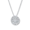 Thumbnail Image 0 of Previously Owned Diamond Necklace 1/5 ct tw Round-cut 10K White Gold 18"
