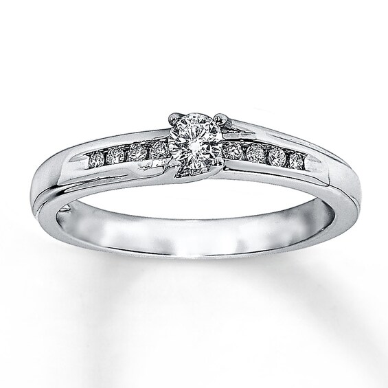 Previously Owned Diamond Promise Ring 1/5 ct tw 10K White Gold
