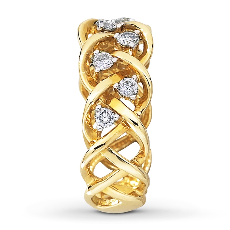 Main Image 3 of Previously Owned Diamond Ring 3/8 ct tw 10K Yellow Gold