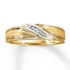 Thumbnail Image 1 of Previously Owned Men's Diamond Accent Wedding Band 10K Yellow Gold