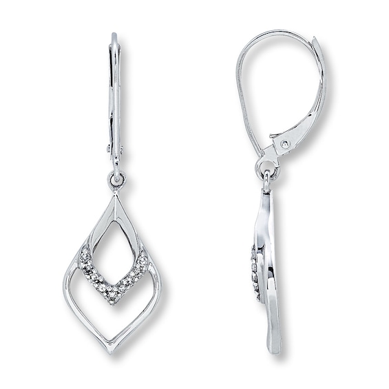 Previously Owned Diamond Earrings 1/10 ct tw Round-cut 10K White Gold
