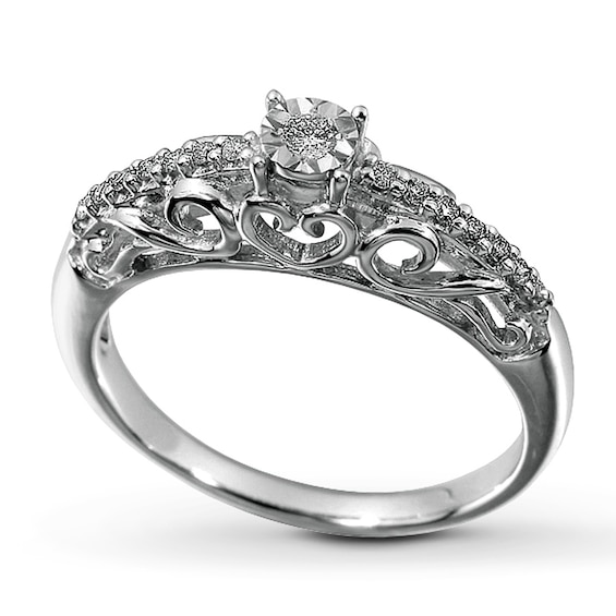 Previously Owned Diamond Ring 1/8 ct tw Sterling Silver