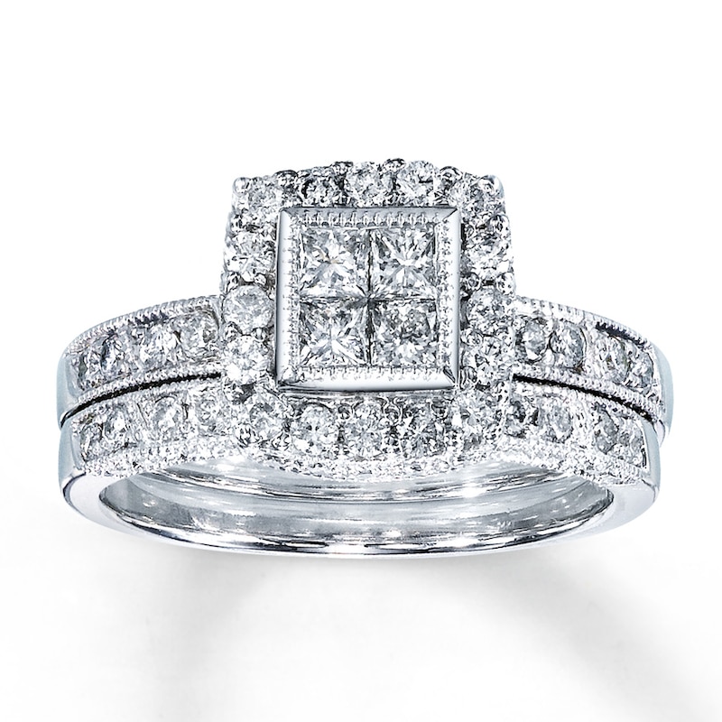 Previously Owned Diamond Bridal Set 1-1/4 ct tw 14K White Gold