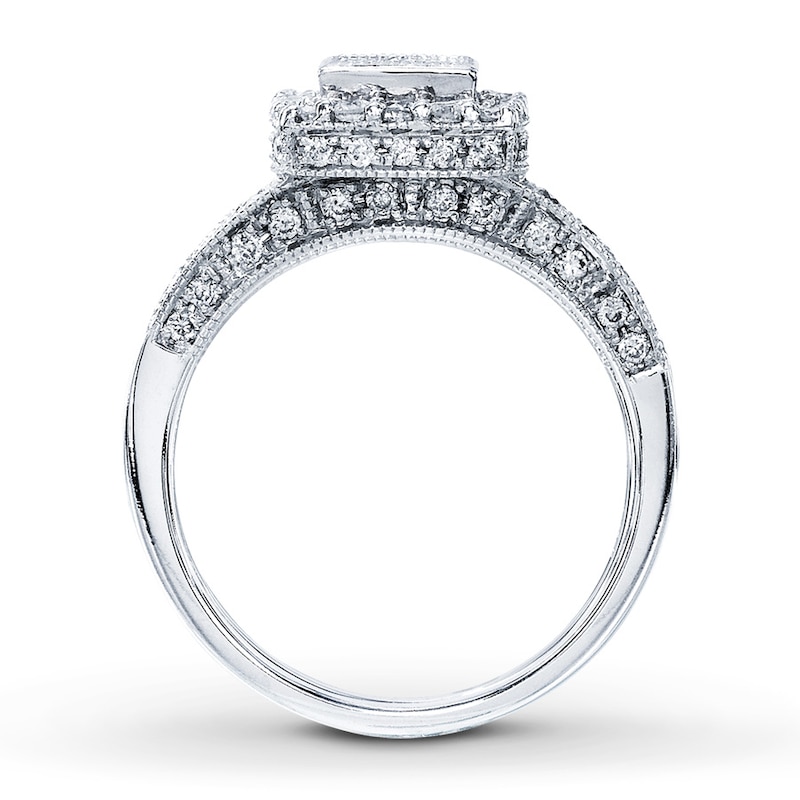 Main Image 2 of Previously Owned Diamond Bridal Set 1-1/4 ct tw 14K White Gold