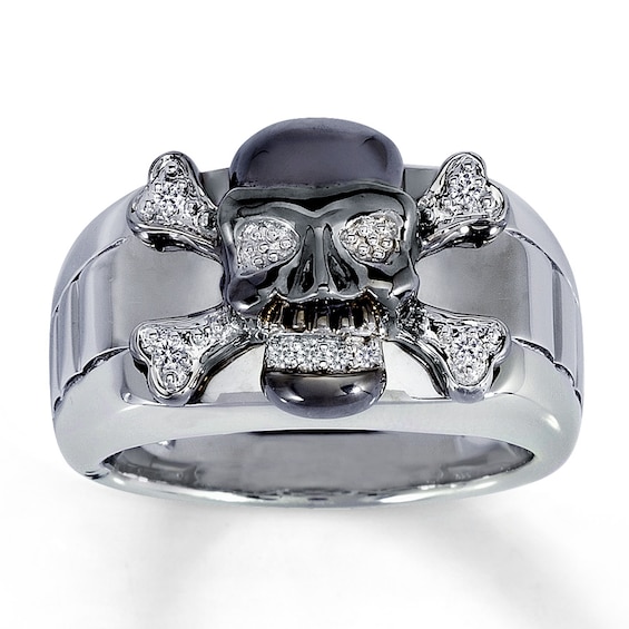 Previously Owned Men's Diamond Ring 1/20 ct tw Sterling Silver