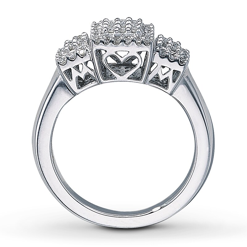 Main Image 2 of Previously Owned Diamond Mom Ring 1/4 ct tw Sterling Silver