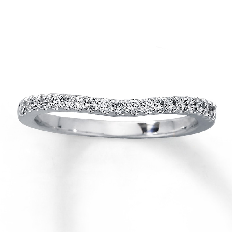 Main Image 1 of Previously Owned Wedding Band 1/5 ct tw Round-cut Diamonds 14K White Gold