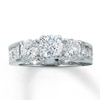 Thumbnail Image 0 of Previously Owned 3-Stone Diamond Ring 3 ct tw Round-cut 14K White Gold