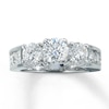 Thumbnail Image 1 of Previously Owned 3-Stone Diamond Ring 3 ct tw Round-cut 14K White Gold