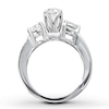 Thumbnail Image 1 of Previously Owned 3-Stone Diamond Ring 3 ct tw Round-cut 14K White Gold