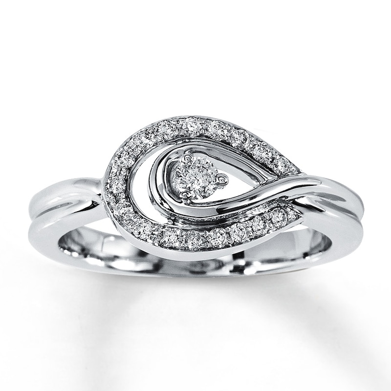 Main Image 1 of Previously Owned Ring 1/3 ct tw Diamonds 10K White Gold