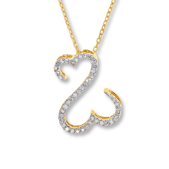 Previously Owned Necklace 1/10 ct tw Diamonds 14K Yellow Gold 18"