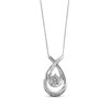 Thumbnail Image 1 of Previously Owned Diamond Teardrop Necklace 1/4 ct tw Round-cut 10K White Gold 18&quot;