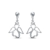 Thumbnail Image 2 of Previously Owned Open Hearts Diamond Angel Earrings 1/5 ct tw Round-cut Sterling Silver