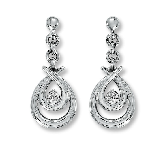 Previously Owned Diamond Earrings 1/15 ct tw 10K White Gold