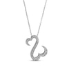 Thumbnail Image 1 of Previously Owned Open Heart Diamond Necklace 1/6 ct tw Sterling Silver