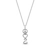 Thumbnail Image 1 of Previously Owned Diamond Peace Sign Necklace 1/5 cttw Sterling Silver