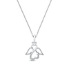 Thumbnail Image 1 of Previously Owned Diamond Angel Necklace 1/10 ct tw Round-cut Sterling Silver 18&quot;