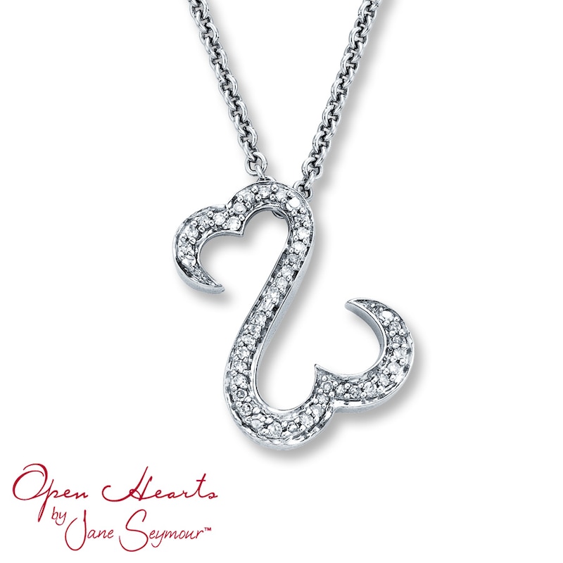 Main Image 1 of Previously Owned Necklace 1/6 ct tw Diamonds Sterling Silver