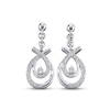 Thumbnail Image 1 of Previously Owned Dangle Earrings 1/4 ct tw Diamonds 10K White Gold