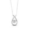 Thumbnail Image 0 of Previously Owned Diamond Teardrop Necklace 1/4 ct tw Round-cut 10K White Gold 18"