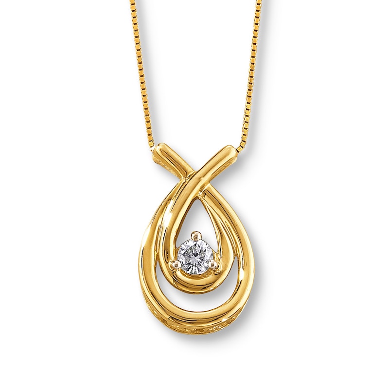 Previously Owned Diamond Necklace 1/6 ct tw 10K Yellow Gold