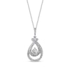 Thumbnail Image 1 of Previously Owned Diamond Teardrop Necklace 1 cttw Diamonds 14K White Gold 18"