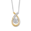 Thumbnail Image 1 of Previously Owned Necklace 1/4 Carat Diamond 10K Two-Tone Gold 18"