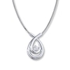 Thumbnail Image 1 of Previously Owned Necklace 1/15 Carat Diamond Sterling Silver 18&quot;