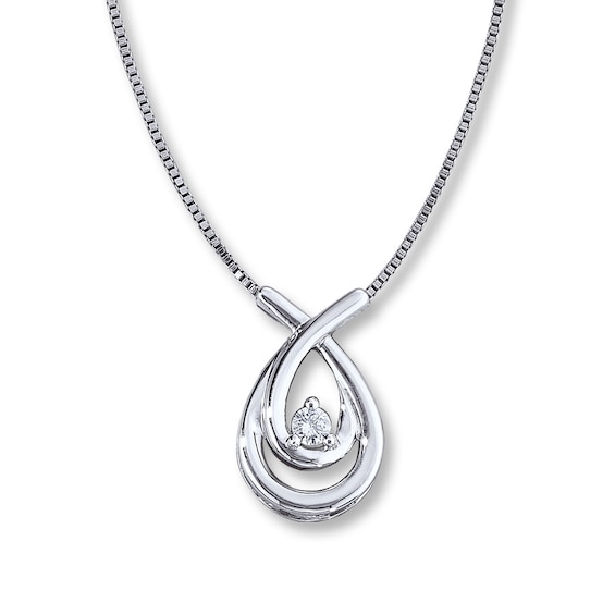 Previously Owned Necklace 1/15 Carat Diamond Sterling Silver 18"