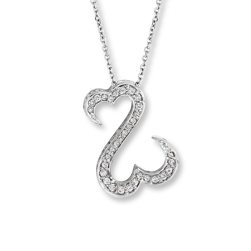 Main Image 1 of Previously Owned Necklace 1/4 ct tw Diamonds 14K White Gold 18&quot;