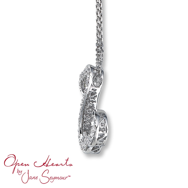 Main Image 3 of Previously Owned Necklace 1/4 ct tw Diamonds 14K White Gold 18&quot;