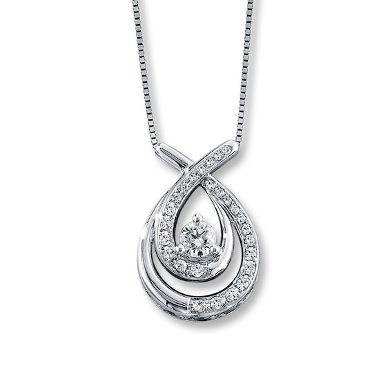 Previously Owned Necklace 1/2 ct tw Diamonds 14K White Gold 18"