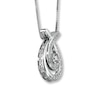 Thumbnail Image 2 of Previously Owned Necklace 1/2 ct tw Diamonds 14K White Gold 18"