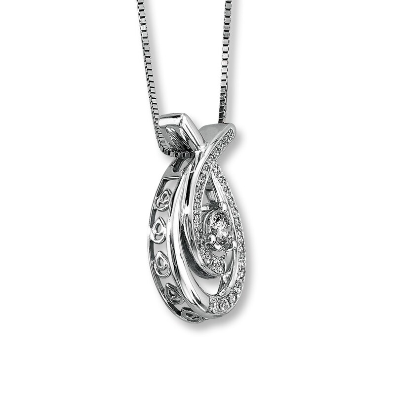 Main Image 2 of Previously Owned Necklace 1/2 ct tw Diamonds 14K White Gold 18"