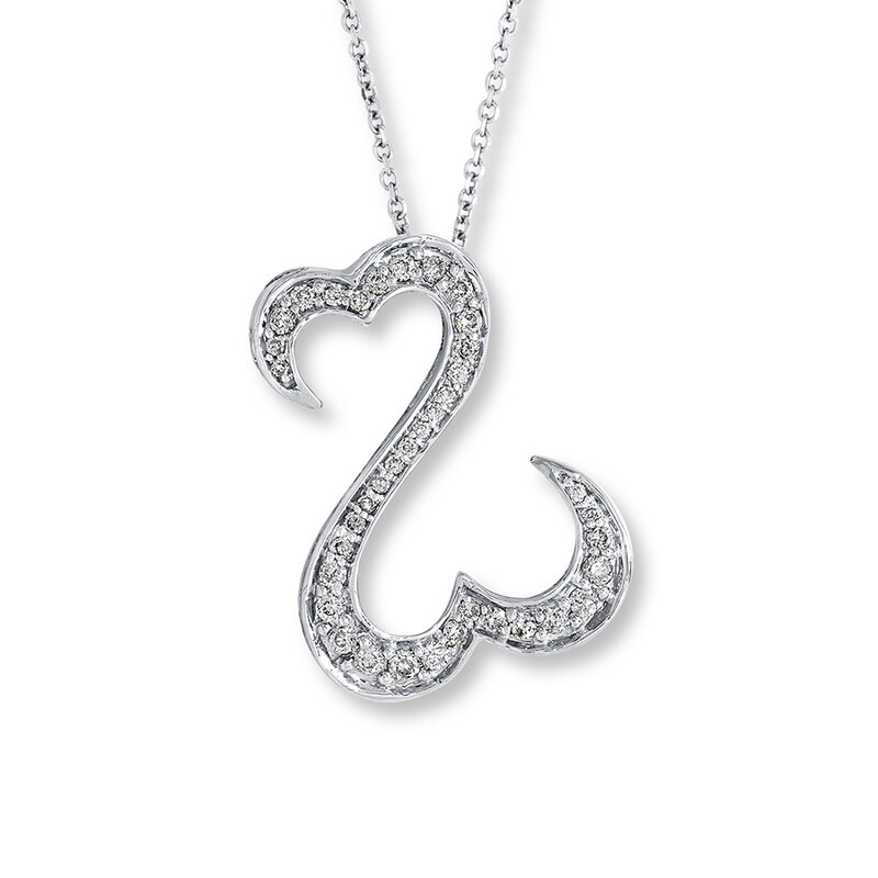 Main Image 1 of Previously Owned Necklace 1/2 ct tw Diamonds 14K White Gold 18&quot;