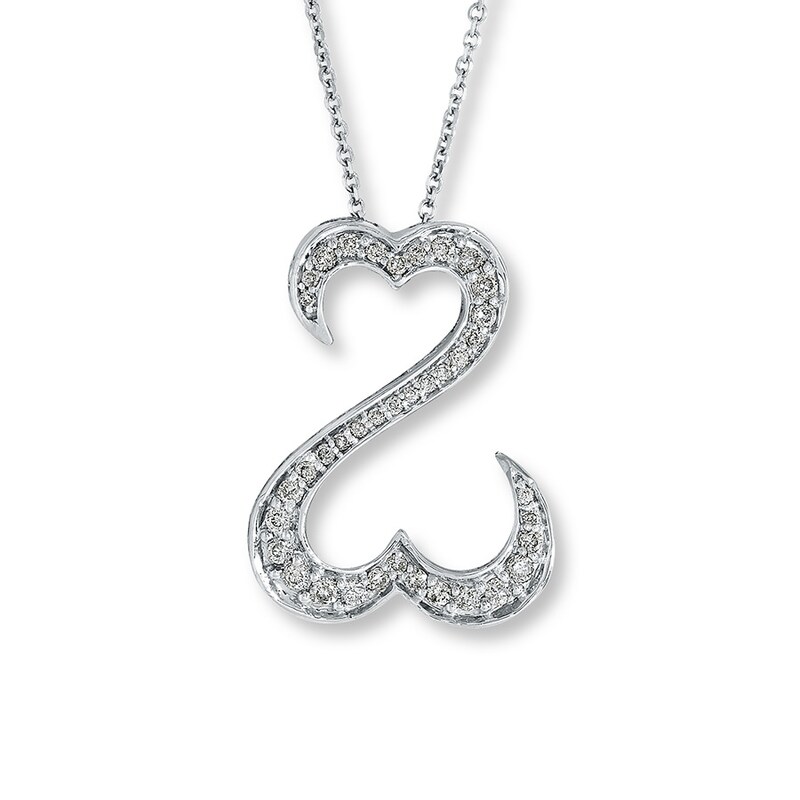 Main Image 2 of Previously Owned Necklace 1/2 ct tw Diamonds 14K White Gold 18&quot;