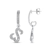 Thumbnail Image 0 of Previously Owned Open Hearts Diamond Dangle Earrings 1/2 ct tw Round-cut 14K White Gold