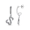 Thumbnail Image 1 of Previously Owned Open Hearts Diamond Dangle Earrings 1/2 ct tw Round-cut 14K White Gold