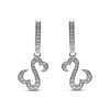 Thumbnail Image 2 of Previously Owned Open Hearts Diamond Dangle Earrings 1/2 ct tw Round-cut 14K White Gold