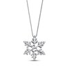 Thumbnail Image 1 of Previously Owned Diamond Snowflake Necklace 1/10 cttw Sterling Silver 18&quot;