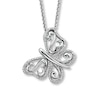 Thumbnail Image 1 of Previously Owned Diamond Butterfly Necklace 1/4 ct tw Sterling Sivler