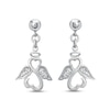 Thumbnail Image 2 of Previously Owned Open Heart Wing Earrings 1/20 ct tw Diamonds Sterling Silver