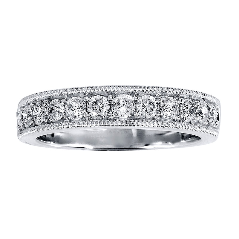 Main Image 1 of Previously Owned Diamond Anniversary Band 5/8 ct tw Round-cut 14K White Gold