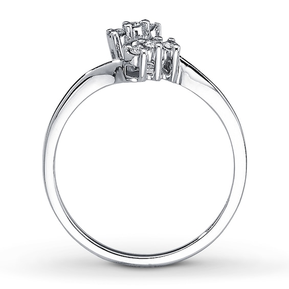 Thumbnail Image 2 of Previously Owned Diamond Wedding Band 1/10 ct tw Round-cut 10K White Gold