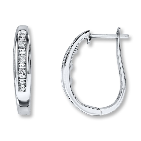 Previously Owned Earrings 1/4 ct tw Diamonds 10K White Gold