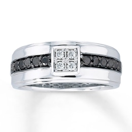Previously Owned Men's Ring 1/2 ct tw Diamonds 10K White Gold
