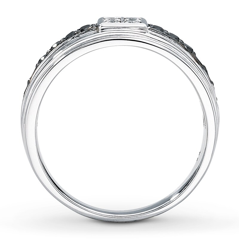 Previously Owned Men's Ring 1/2 ct tw Diamonds 10K White Gold